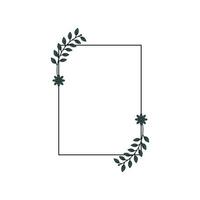 Floral Border Frame Element , Aesthetic Border Frame vector