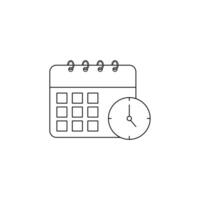 calendario línea icono vector elemento