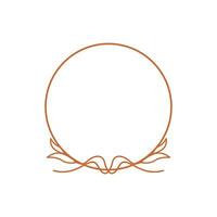 Aesthetic Frame Background , Flower , Folar , Line Template Element Decoration vector