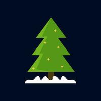 Snow Tree Illustration Vector