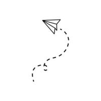 Paper Plane Line Vector Element , Symbol and Icon Outline .