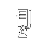 Microphone Outline Icon Vector Template