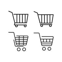 Shopping Cart Line Icon Vector Element