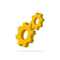 3D GEAR Illustration Graphic Free Vector Element