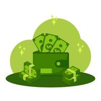 Money Business Illustration Element , Saving Money , Banking Payment and Success vector