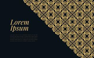 Gold and Black Ace of Spades Pattern on Geometric Mosaic Abstract Background Luxury Ornament Style. vector