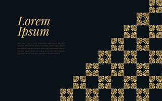 Gold and Black Ace of Spades Pattern on Geometric Mosaic Abstract Background Luxury Ornament Style. vector