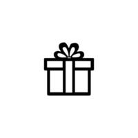 Gift Box Line Free Vector Element