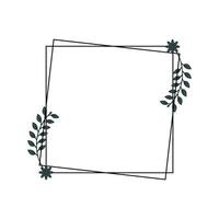 Floral Border Frame Element , Aesthetic Border Frame vector
