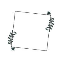 Floral Border Frame Element , Aesthetic Border Frame vector