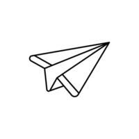 Paper Plane Line Vector Element , Symbol and Icon Outline .