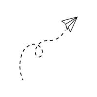 Paper Plane Line Vector Element , Symbol and Icon Outline .