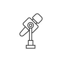 Microphone Outline Icon Vector Template