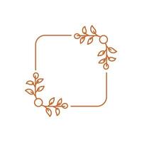 Aesthetic Frame Background , Flower , Folar , Line Template Element Decoration vector