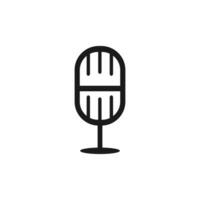 Microphone Outline Icon Vector Template