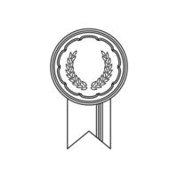 Medal Line Vector Icon , Winner Icon , Outline Medal