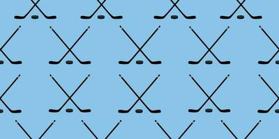 Hockey seamless pattern. Simple illustration of hockey vector seamless pattern for web design.