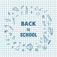 Banner background design sketch outline element of education,Template for school.Doodle style. Vector