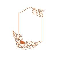 Aesthetic Frame Background , Flower , Folar , Line Template Element Decoration vector