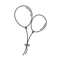 Line Balloon Icon Vector Element , Outline Balloon