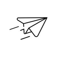 Paper Plane Line Vector Element , Symbol and Icon Outline .