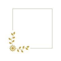 Floral Border Frame Element , Aesthetic Border Frame vector