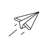 Paper Plane Line Vector Element , Symbol and Icon Outline .