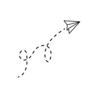 Paper Plane Line Vector Element , Symbol and Icon Outline .