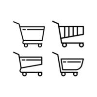 Shopping Cart Line Icon Vector Element
