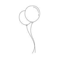 Line Balloon Icon Vector Element , Outline Balloon