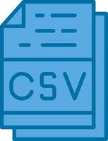 csv archivo formato vector icono diseño