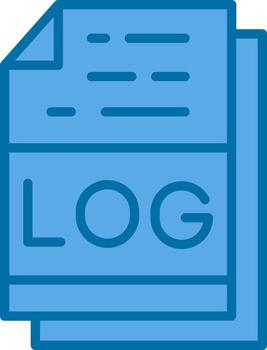 LOG File Format Vector Icon Design