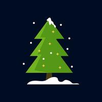 Snow Tree Illustration Vector