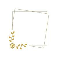 Floral Border Frame Element , Aesthetic Border Frame vector