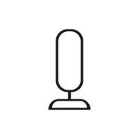 Microphone Outline Icon Vector Template