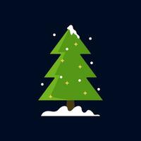 Snow Tree Illustration Vector