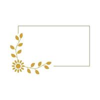 Floral Border Frame Element , Aesthetic Border Frame vector