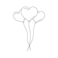 Line Balloon Icon Vector Element , Outline Balloon