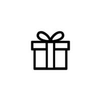 Gift Box Line Free Vector Element