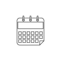 Calendar Line Icon Vector Element