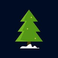 Snow Tree Illustration Vector