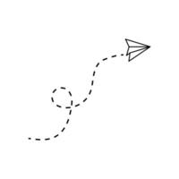 Paper Plane Line Vector Element , Symbol and Icon Outline .