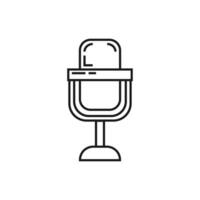 Microphone Outline Icon Vector Template