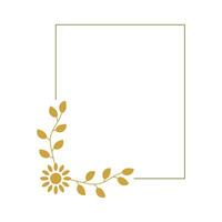 Floral Border Frame Element , Aesthetic Border Frame vector