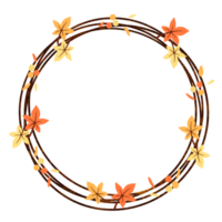 Autum circle border png