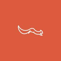 Squirrel Line Art. Simple Minimalist Logo Design Inspiration. Vector Illustration.