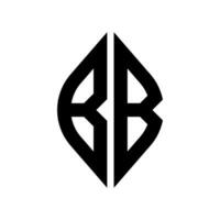 Logo B Curve Rhombus Extended Monogram 2 Letters Alphabet Font Logo Logotype Embroidery vector
