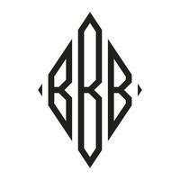 Logo B Condensed Rhombus Monogram 3 Letters Alphabet Font Logo Logotype Embroidery vector