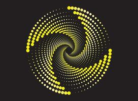 Spiral Artwork with Black Background vector