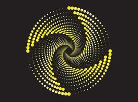 Spiral Artwork with Black Background vector